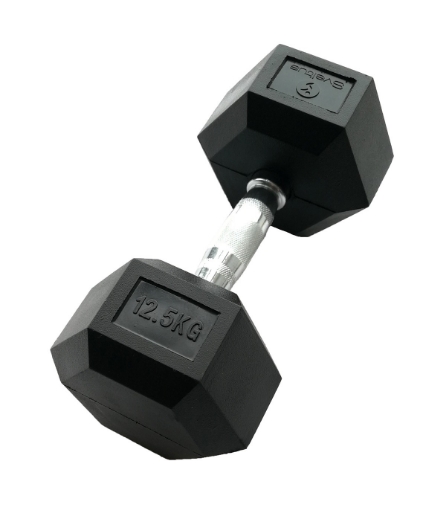 Bild på Hexagonformad hantel 12.5 kg - Dumbbell