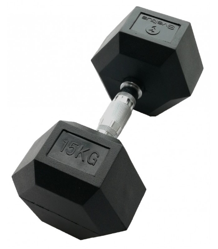 Bild på Hexagonformad hantel 15 kg - Dumbbell