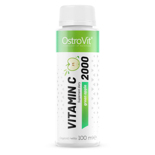 Bild på OstroVit Vitamin C 2000 Shot 100 ml - Grönt äpple