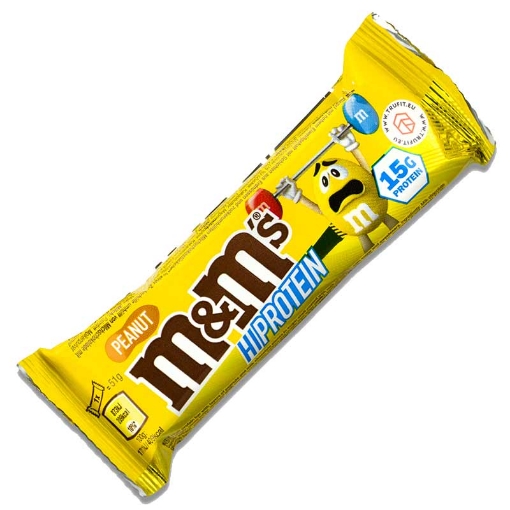 Bild på M&M'S Protein Peanut Bar 52g - Jordnötter