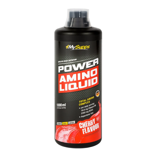 Bild på My Supps Power Amino Vätska - 1L Körsbär - Body Attack